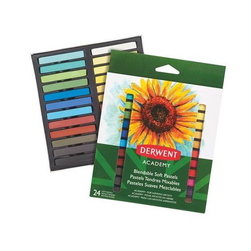 Pasztell kréta, DERWENT "Academy", 24 különböző szín