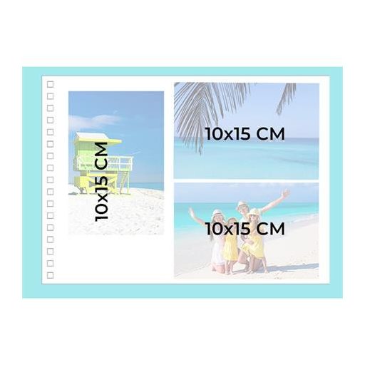 Fotóalbum, spirál, 32x22 cm, 25 lap, EXACOMPTA "AutentiK", kékesszürke