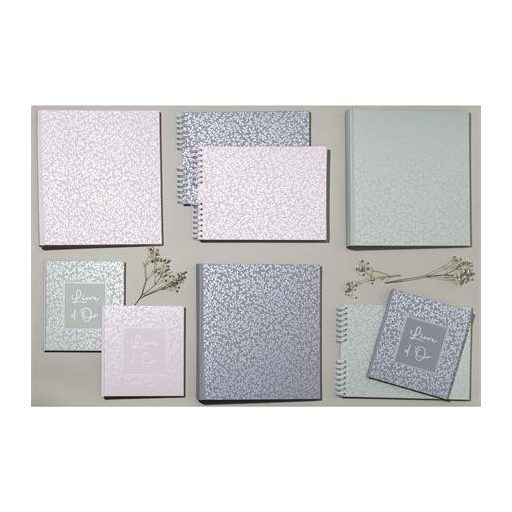 Fotóalbum, spirál, 32x22 cm, 25 lap, EXACOMPTA "AutentiK", kékesszürke