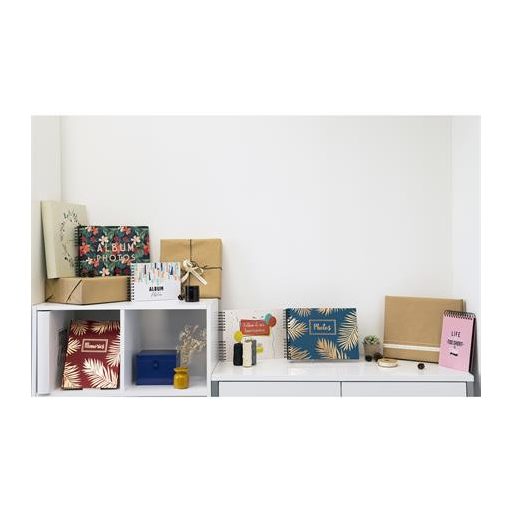 Fotóalbum, csavarozott gerincű, 29x32 cm, 30 lap, EXACOMPTA "CHAMPETRE", fehér