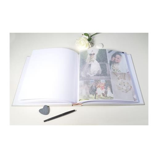 Fotóalbum, csavarozott gerincű, 29x32 cm, 30 lap, EXACOMPTA "CHAMPETRE", fehér