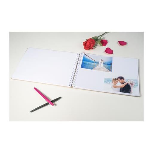 Fotóalbum, spirál, 32x22 cm, 25 lap, EXACOMPTA "KRAFT", mintás