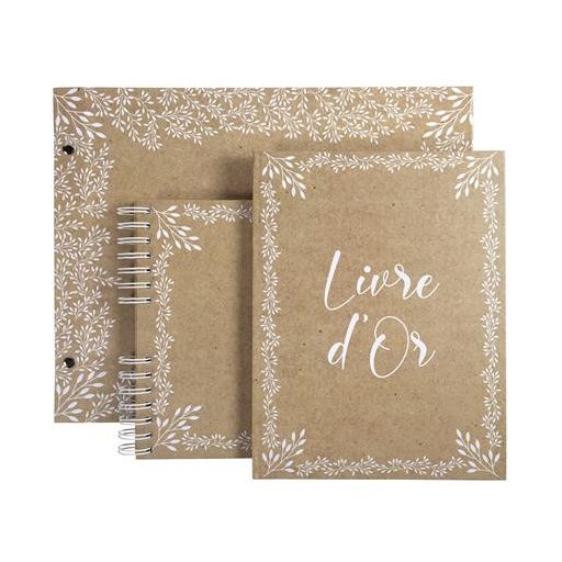 Fotóalbum, spirál, 32x22 cm, 25 lap, EXACOMPTA "KRAFT", mintás