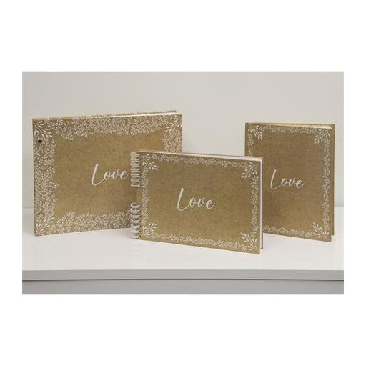 Fotóalbum, spirál, 32x22 cm, 25 lap, EXACOMPTA "KRAFT", mintás