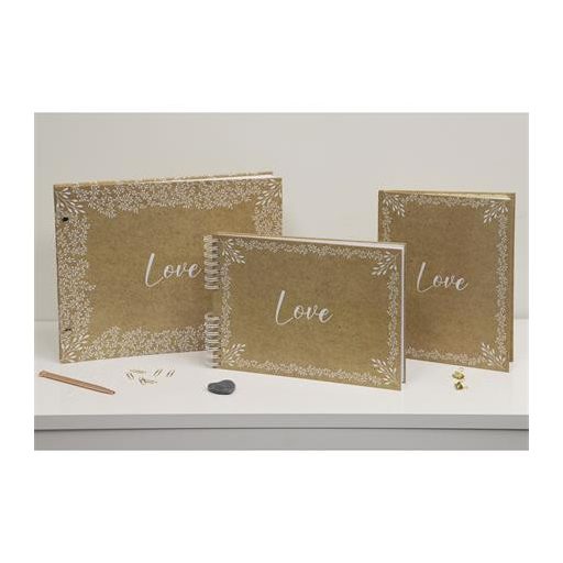 Fotóalbum, spirál, 32x22 cm, 25 lap, EXACOMPTA "KRAFT", mintás