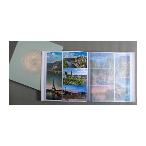 Fotóalbum, 29x32 cm, 30 lap, EXACOMPTA "Ellipse", szürkészöld