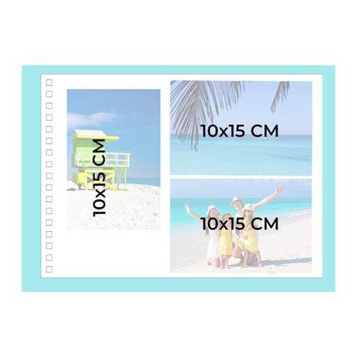 Fotóalbum, spirál, 32x22 cm, 25 lap, EXACOMPTA "Life", kék