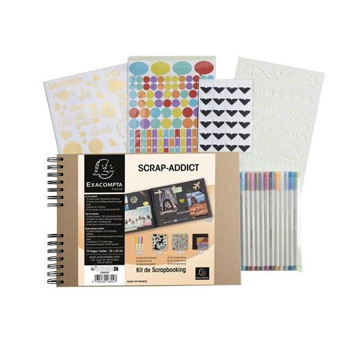 Kreatív scrapbook készlet, EXACOMPTA "Kraft"