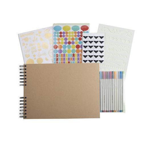 Kreatív scrapbook készlet, EXACOMPTA "Kraft"