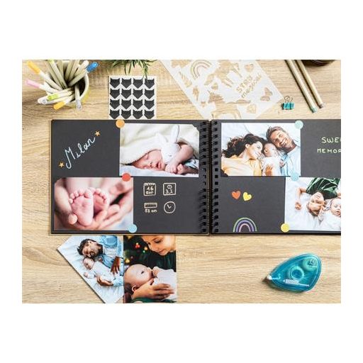 Kreatív scrapbook készlet, EXACOMPTA "Kraft"