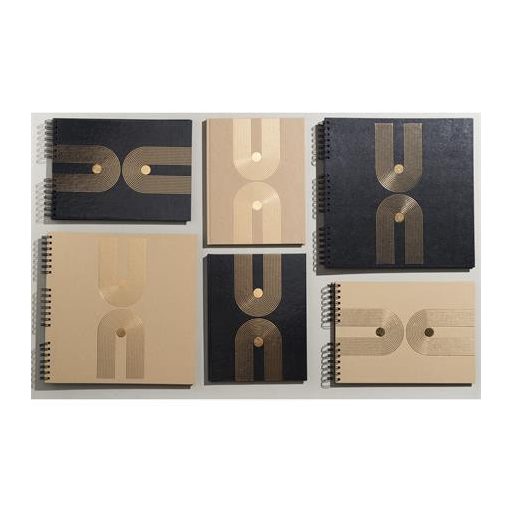 Vendégkönyv, 27x22 cm, 50 lap, EXACOMPTA "Graphik Black"