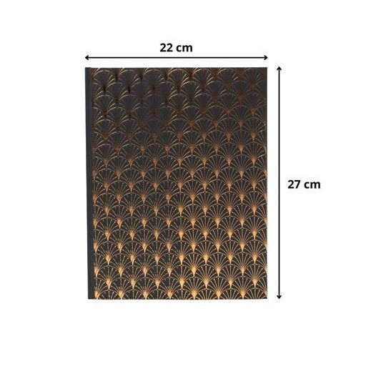 Vendégkönyv, 27x22 cm, 50 lap, EXACOMPTA "Neo Deco", fekete