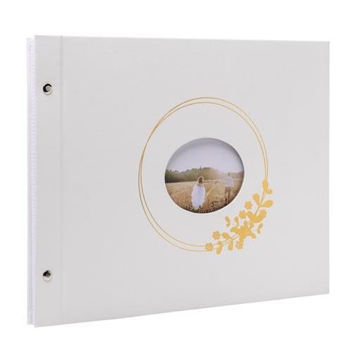 Fotóalbum, csavarozott gerincű, 37x29 cm, 20 lap, EXACOMPTA "Ringflower"