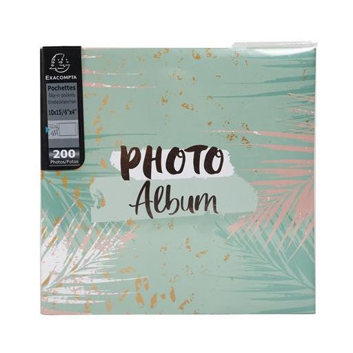 Fotóalbum, 22,5x22 cm, 50 lap, EXACOMPTA "Pastel Tropic"