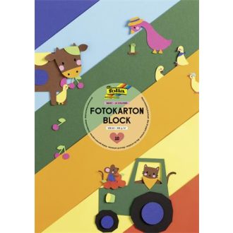   Dekorkarton, A3, 300 g, 10 lap, FOLIA, „Basic”, vegyes színek