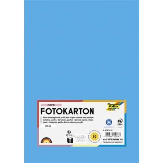 Dekorkarton, A4, 300 g, 50 lap, FOLIA, óceánkék