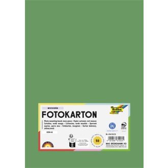 Dekorkarton, A4, 300 g, 50 lap, FOLIA, mohazöld