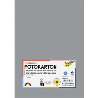 Dekorkarton, A4, 300 g, 50 lap, FOLIA, kőszürke