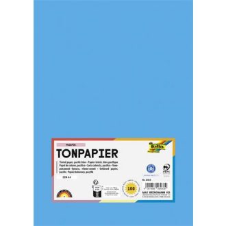 Színes papír, A4, 130 g, 100 lap, FOLIA, tengerkék