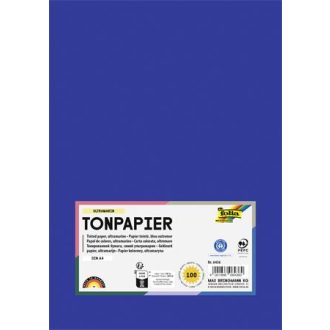 Színes papír, A4, 130 g, 100 lap, FOLIA, mélykék