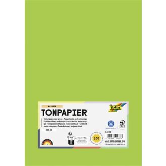 Színes papír, A4, 130 g, 100 lap, FOLIA, tavaszzöld