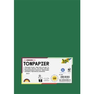 Színes papír, A4, 130 g, 100 lap, FOLIA, fenyőzöld