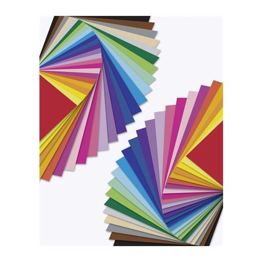 Dekorkarton, 23x33 cm, 130/300 g, 25x2 lap, FOLIA, vegyes színek