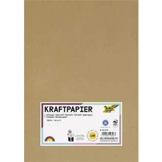 Kraft papír, A4, 120 g, 100 lap, FOLIA