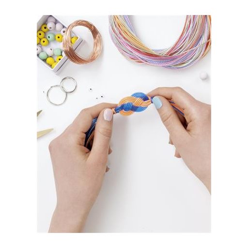 Kreatív fonal, 100 cm, 100 db, FOLIA, „Basic Mix”, vegyes színek