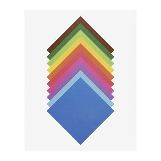 Origami papír, 20x20 cm, 70 g, 500 lap, FOLIA, vegyes színek