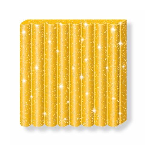 Gyurma, 57 g, égethető, FIMO "Effect", csillámos arany