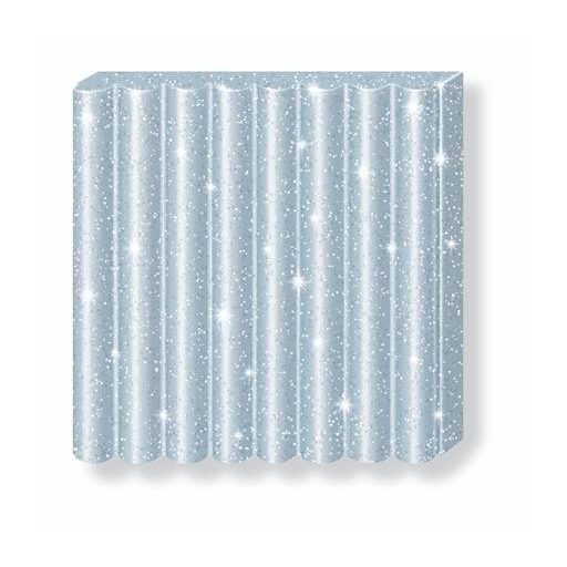 Gyurma, 57 g, égethető, FIMO "Effect", csillámos ezüst