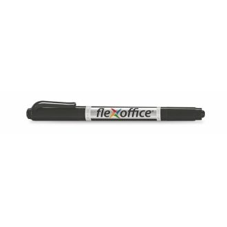   Alkoholos marker, 0,4/1,0 mm, kúpos, kétvégű, FLEXOFFICE "PM01", fekete