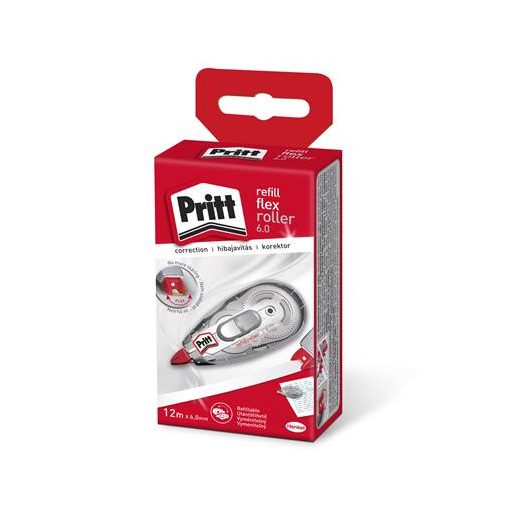 Hibajavító roller, 6 mm x 12 m, utántölthető, HENKEL "Pritt Refill Roller"