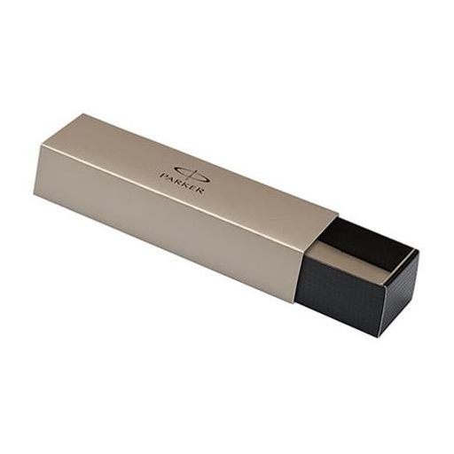 Golyóstoll, 0,7 mm, nyomógombos, ezüst színű klip, rozsdam. acél tolltest, PARKER "Royal Jotter", kék