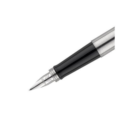 Töltőtoll, ezüst színű klip, ezüst színű tolltest, PARKER "Royal Jotter"