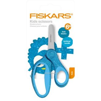   Olló, iskolai, 13 cm, FISKARS "Glitter Kids", kék