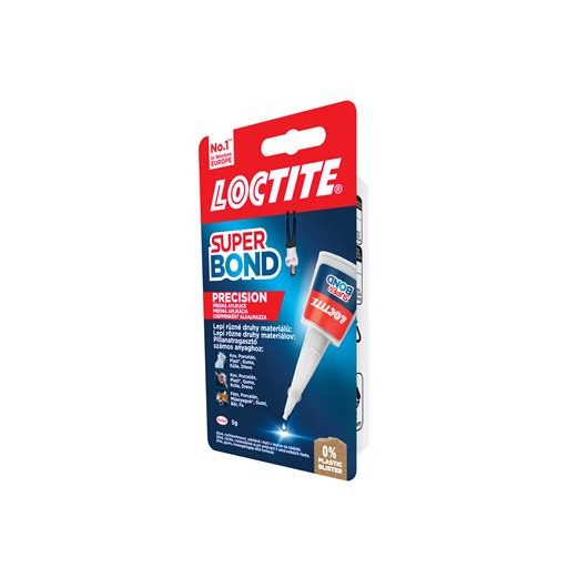 Pillanatragasztó, 5 g, HENKEL "Loctite Super Bond Precision"