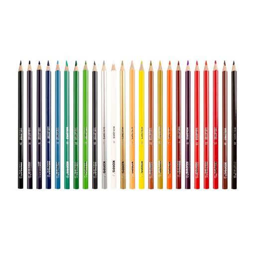 Színes ceruza készlet, háromszögletű, KORES "Triangular", 24 különböző szín