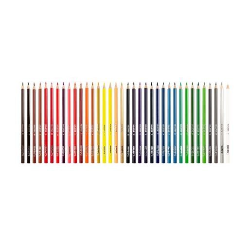 Színes ceruza készlet, háromszögletű, KORES "Triangular", 36 különböző szín