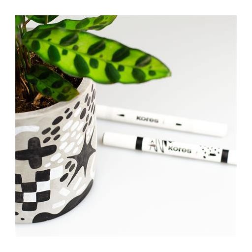 Dekormarker készlet, akril, 1-2 mm, kétvégű, KORES " K-Kreative", 2 különböző szín