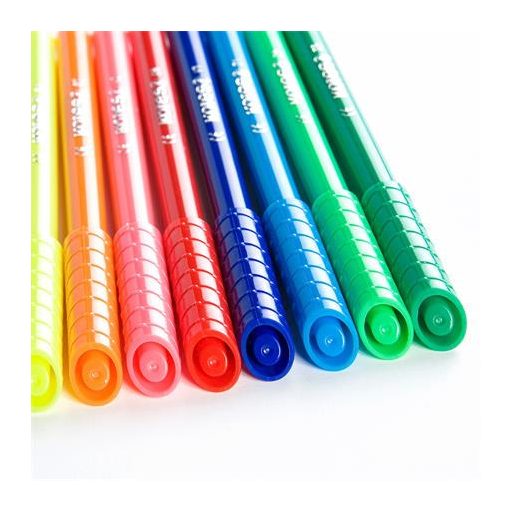 Filctoll készlet, kimosható, KORES "Korellos", 12 különböző szín