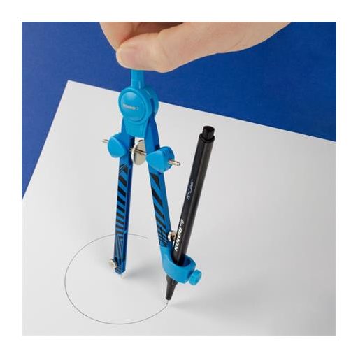 Körző készlet, precíziós, 3 darabos, KORES "Grafiko Neon", vegyes színek