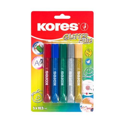 Csillámos ragasztó, pasztell, KORES