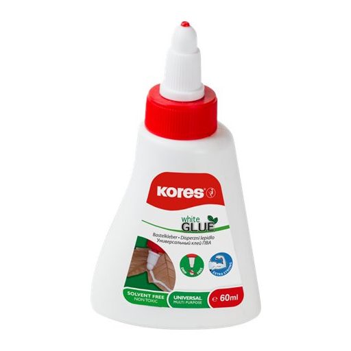 Hobbiragasztó, 60 ml, KORES "White Glue"