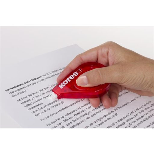 Hibajavító roller, 4,2 mm x 15 m, KORES "Roll On", piros