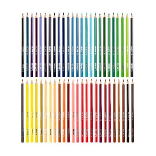 Színes ceruza készlet, háromszögletű, KORES "Triangular", 50 különböző szín