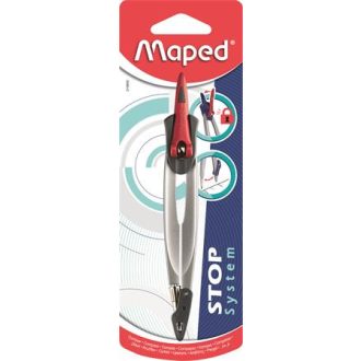   Körző, rögzíthető lábakkal, MAPED "Stop System", vegyes színek