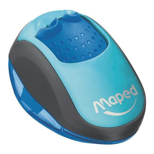 Hegyező, kétlyukú, tartályos, MAPED "Clean", vegyes színek