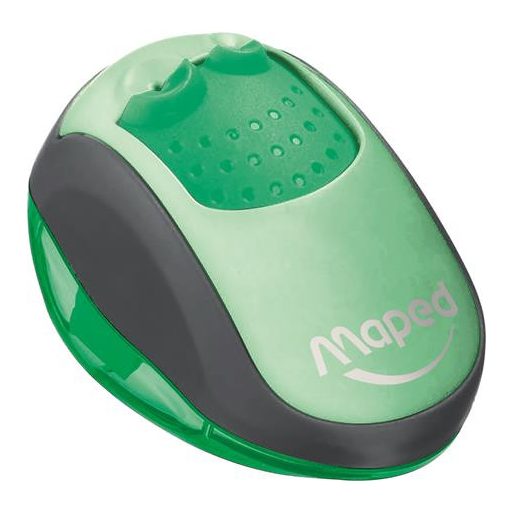 Hegyező, kétlyukú, tartályos, MAPED "Clean", vegyes színek